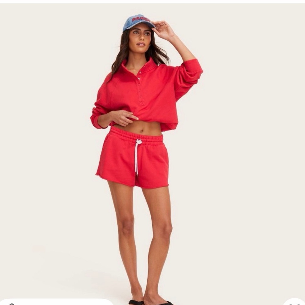 Parke x Target Set in Red - Sweatshirt, Sweatpants and Shorts